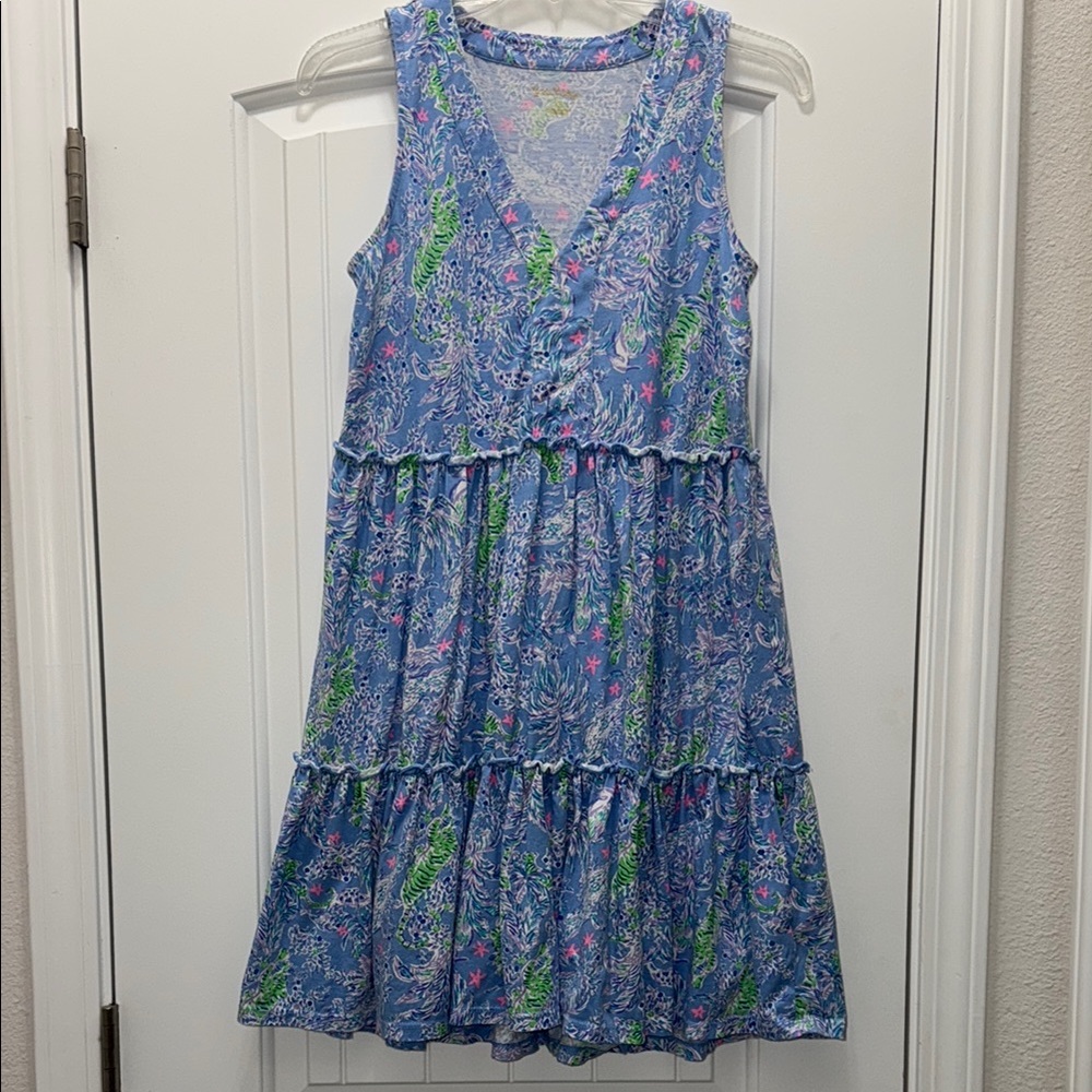 Lilly Pulitzer Blue and Green Sundress